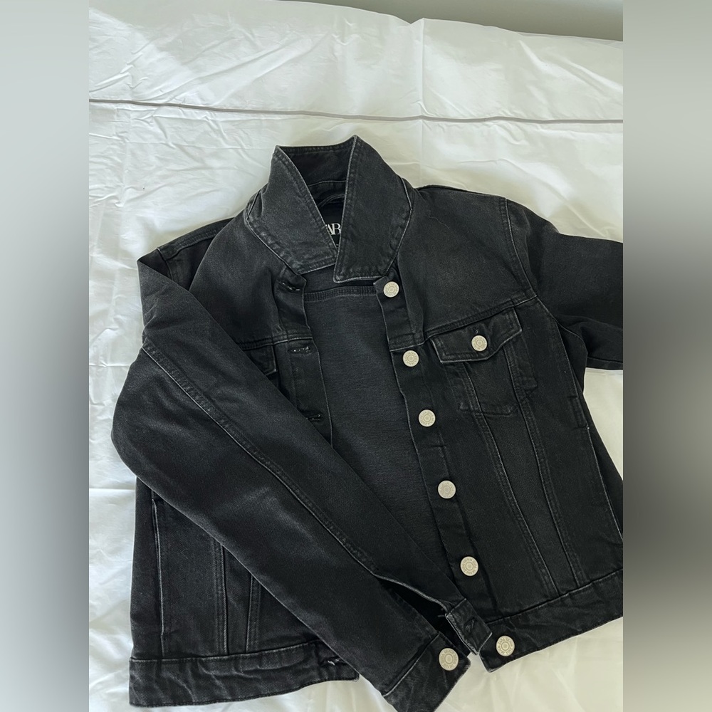 Zara black denim jacket